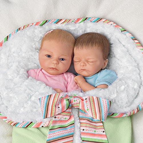 AshtonDrake Lifelike Twin Baby Doll Set By Donna Lee Madison And