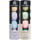 Pacha Soap Co. Bath Bombs - Moisturizing and Relaxing Aromatherapy Bath Bomb Set with Jasmine, Lavender, Sage, Peppermint, Dye Free Fizzy Bath Bombs for Adults, Made in The USA, 2-Pack (8 Pcs)