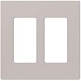 Lutron Claro 2 Gang Decorator/Rocker Wallplate, Satin, Taupe (1-Pack) | SC-2-TP