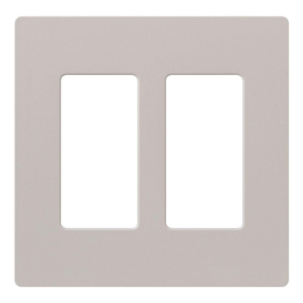 Lutron Claro 2 Gang Decorator/Rocker Wallplate, Matte, Taupe (1-Pack) | SC-2-TP