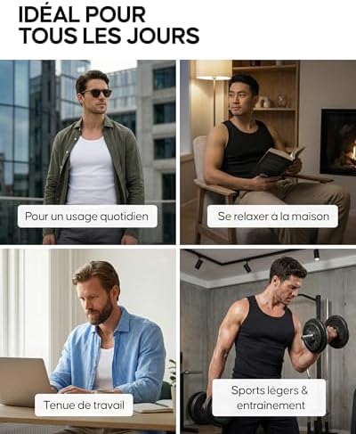 Boxer Bambou Homme, Calecon Homme Ultra Doux et Respirant, Lot de 10, Multicolore (4X Bleu Marine, 3X Noir, 3X Rouge), M