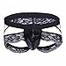 FEESHOW Men's Lace Thongs G String Bikini Sissy Pouch Underwear Lingerie with Garter