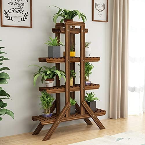 LUYIASI- Solid Wood Flower Stand Home Decoration Multi-Layer Plant Display Holder Floor-Standing Rack Flower Pot Shelf Flower Racks (Size : 84 * 32 * 122cm)