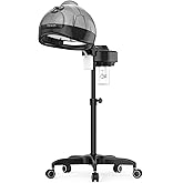 TASALON Professional Hair Steamer for Deep Conditioning, Hooded Dryer for Oil & Dye & Natural Hair, Mechanical Button & Knob Timing, Deep Moisturizing Hair Care, Hot Mist for Spa, Home Use, Salon