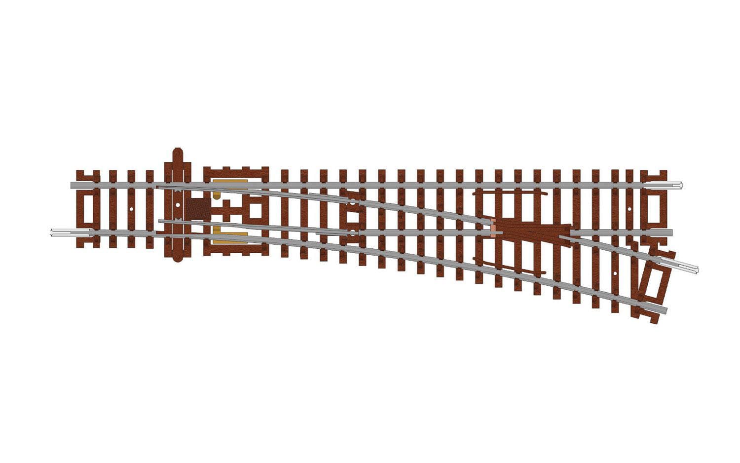 Hornby - TT8009 TT Gauge Right Hand Point 166mm 15° - Extra Track Pieces for Model Railway Sets, Toy Train Track Pieces, Includes: 1x 631mm Right Hand Point - Hobbies for Men - Scale 1:120