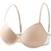 Women's Padded T-Shirt Bra with Adjustable Straps, Beige