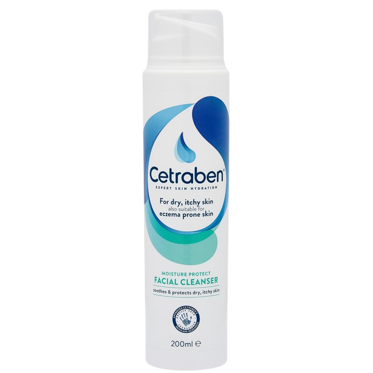 Cetraben Moisture Protect Facial Cleanser, For All Skin Types, Suitable For Daily Use, Hydrates Skin, Gentle Skin Care Facial Cleanser, 1 x 200ml