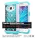 Galaxy Express 3 Case, Galaxy Luna Case, J1 2016 / Galaxy Amp 2 Case, NageBee [Hybrid Protective] Armor Soft Silicone Cover with [Studded Rhinestone Bling] Design Diamond Hard Case - Plum