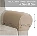 Pixel Stretch Fabric Furniture Armrest Cover, Set of 2, Tan