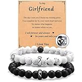 KummerSaprk Couples Bracelets Matching Bracelets for Couples Bead Bracelets Valentines Bracelets Couple Gifts for Him and Her Valentines Day Gift