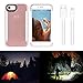 Wellerly iPhone 8 Case, iPhone 7 Case, iPhone 6/6s Case, LED Illuminated Selfie Light Up [Rechargeable] Dual Luminous Flashlight Cell Phone Case Cover for iPhone 8/7 / 6/6s (Rose Gold)