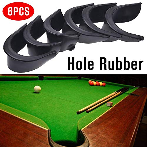 S WIDEN ELECTRIC 6Pcs PoolÂ TableÂ PocketsÂ Liners, BlackÂ RubberÂ 3inÂ StandardÂ Size PoolÂ TableÂ Pockets Protector