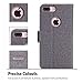 ProCase iPhone 8 Plus / 7 Plus Wallet Case, Folio Folding Wallet Case Flip Cover Protective Case for 5.5-inch iPhone 8 Plus / 7 Plus, with Card Slots Kickstand -Grey