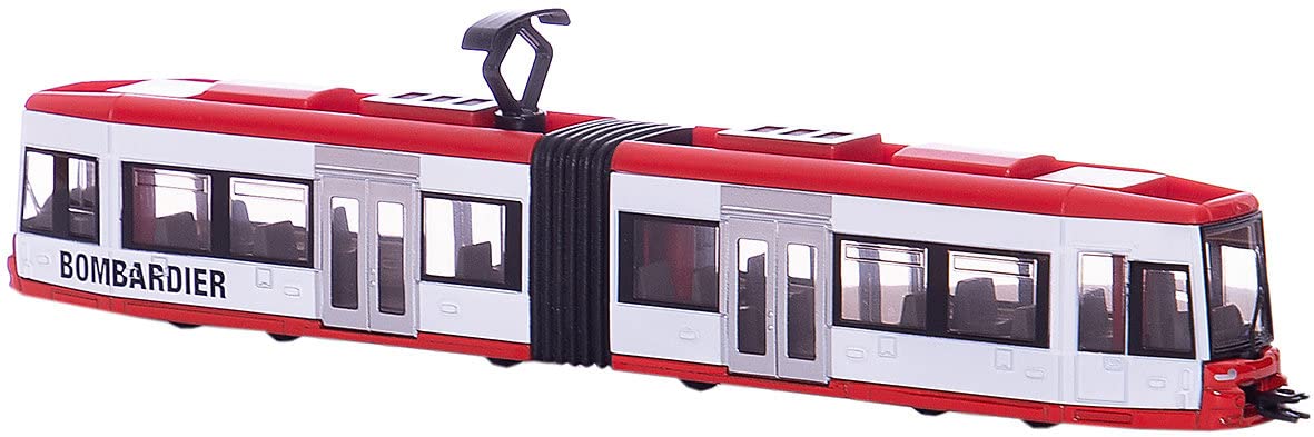 siku 1895, Tram, 1:87, Metal,Plastic, Red,White, Compatible with other siku toys