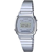 Casio Women's Vintage Digital Watch, argentée, Tamanho único