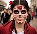 Sugar Skull Face Temporary Tattoos - Day of the Dead Halloween Masquerade Party Decorations Supplies