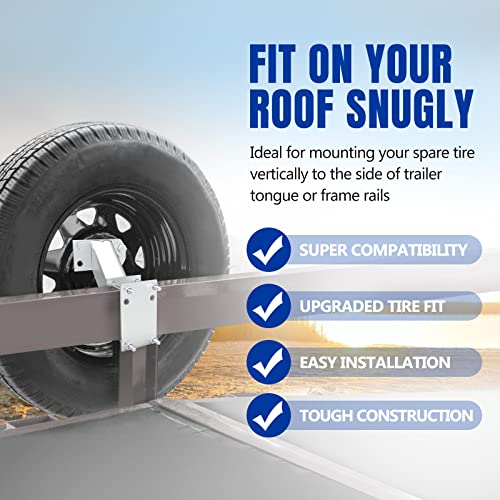 BUNKER INDUST Spare Tire Mount Bracket, Side Mount Utility Spare Tire