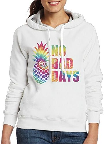 DENGDENG No Bad Days Pineapple Woman's Hooded Sweatshirt - Pullover Hoodie, Classic &amp; Comfortable Hooded Sweatshirt