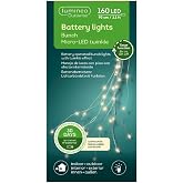 Lumineo Durawise 160 Warm White Bunch Micro-LED Twinkle Lights, Battery Operated. Size: 3 ft Wires, Material: Wire, Bulb Color: Warm White, Power Information: 3 AA Batteries (Not Included)