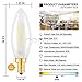 CRLight 5000K 2W LED Candelabra Bulb Daylight White, 25W Equivalent 250LM, E12 Dimmable LED Chandelier Light Bulbs, Antique Style B10 Frosted Glass Candle Torpedo Tip, 6 Pack