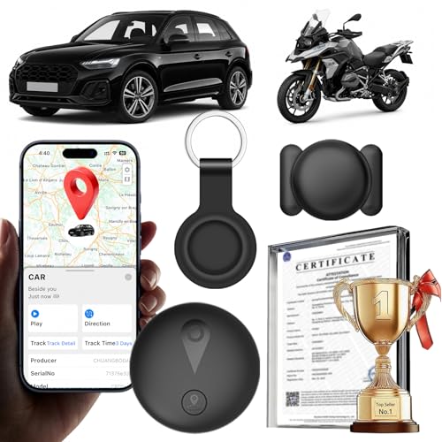 GPS Tracker, Hidden Car GPS Tracker, Without Subscription, Magnetic GPS for Cars, Android and iOS Tracker Supports Systems, GPS Locator for Vehicles/Key/Luggage/Motorcycle (Black)