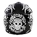 XFMT DOT Youth Kids Motocross Offroad Street Dirt Bike Helmet Youth Motorcycle ATV Helmet with Goggles Gloves Black Skull L