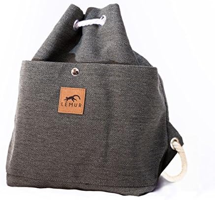 Canvas Backpack Purse - Cute Eco-Friendly Drawstring Shoulder Bucket Day Bag