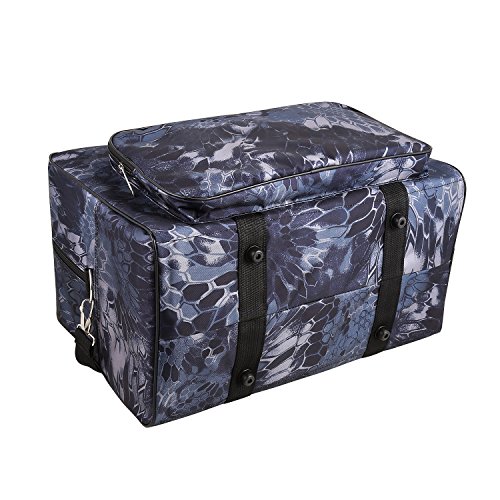 Anfan Floral Sewing Machine Carrying Case Tote Bag Padded Storage Cover Carry Case with Pockets and Handles (Navy Blue) - Thumbnail 5
