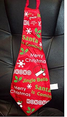Premier Jumbo Riesen-Neuheit-Weihnachtskrawatte für Erwachsene Größe 26cm x 75cm - Blau / Rot (Red)