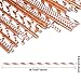 Cooraby 200 Pieces Rose Gold Paper Straws Disposable Paper Drinking Straws Biodegradable Foil Rose Gold Striped and Solid Paper Straws for Party Wedding Celebrations Decorations, 4 Style (Rose Gold)