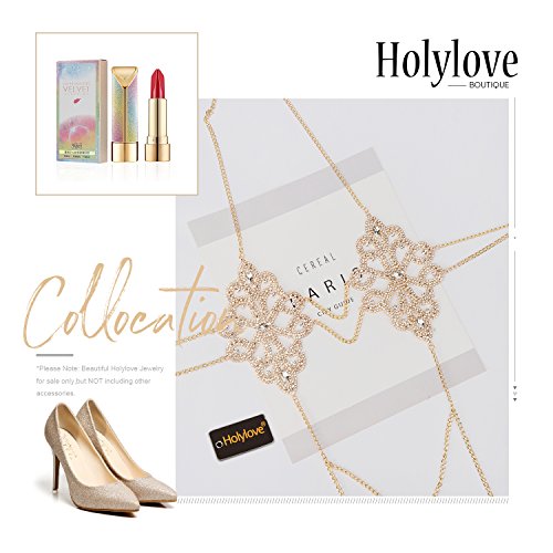 Holylove 2 Color Sexy Body Chain Bikini Bottom Underwear Jewelry for Women Hot Summer Day Beach Vacation Pool Party Clubwear Fashion with Gift Box (Gold-BN02) - Thumbnail 4