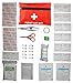 WELL-STRONG Compact First Aid Kit Durable Medical Bag for Car Home Camping Travel Red(52PES/Set)thumb 2