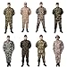 Camouflage Military Battle Dress Uniform Set, Coat + Pant Camo Paintball Hunting Clothing, ACU Type Tactical Military Combat Cargo BDU Suit