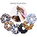 Set of 6 Large Women's Chiffon Flower Hair Scrunchies Hair Bow Chiffon Ponytail Holder -AQY002