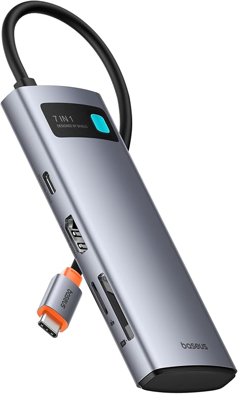 Hub USB C 7 en 1 Adaptateur avec 4K@60Hz HDMI, PD 100W, 3 USB-A 3.0 5Gbps, Lecteur Carte SD/TF, Stations d'accueil pour Ordinateur Portable MacBook/Surface Pro/iPad/Steam Deck/Rog Ally/Samsung