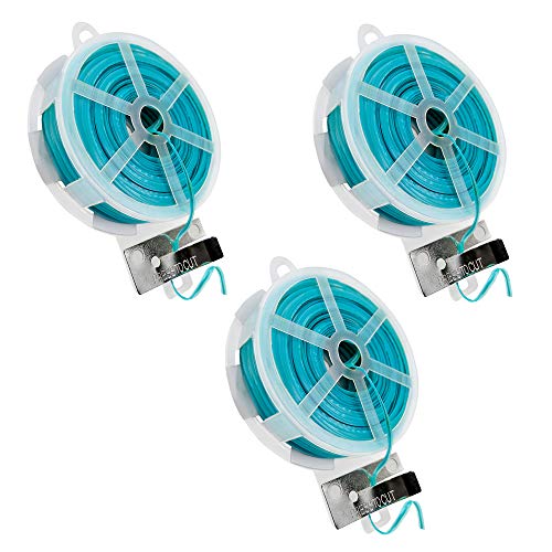 Colwelt Garden Plant Ties, Multi-Use Twist Ties with Cutter, Garden Plant Twist Tie Reel for Garden Plants, Home and Office Organization (100ft, 3Pack)