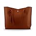 OCT17 Women Tote Bag - Tassels Faux Leather Shoulder Handbags, Fashion Ladies Purses Satchel Messenger Bags (Brown)