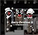 TOTOMO Christmas Snowman And Deer Window Decals Stickers Wall Décor Art