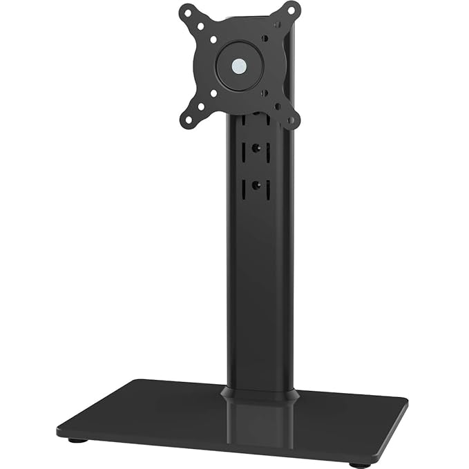 Single LCD Computer Monitor Free-Standing Desk Stand Riser for 13 inch to 32 inch Screen with 