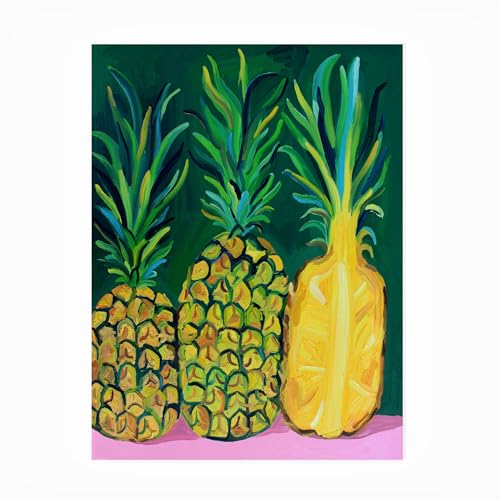 Trademark Fine Art Outdoor Canvas Art - Alice Straker 'Pineapples' Wall Art for…