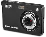 Aberg Best 21 Mega Pixels 2.7" LCD Rechargeable HD Digital Camera - Digital video camera - Students cameras - Handheld Sized Digital Camcorder Indoor Outdoor for Adult /Seniors / Kids (black)