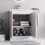 BELOFAY 500mm Floor Standing Vanity Unit with Basin Denvor White view 2