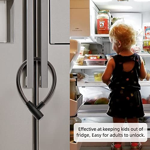 Rofio Fridge Lock, Refrigerator Lock with Keys, Childproof Lock for