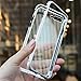 iPhone 7 Plus Case, iPhone 8 Plus Case, Diaxbest Ultra Slim Magnetic Adsorption Metal Case, Hard Clear Tempered Glass Back Cover Support Wireless Charging for iPhone 7/8 Plus(5.5 inch) (Clear White)
