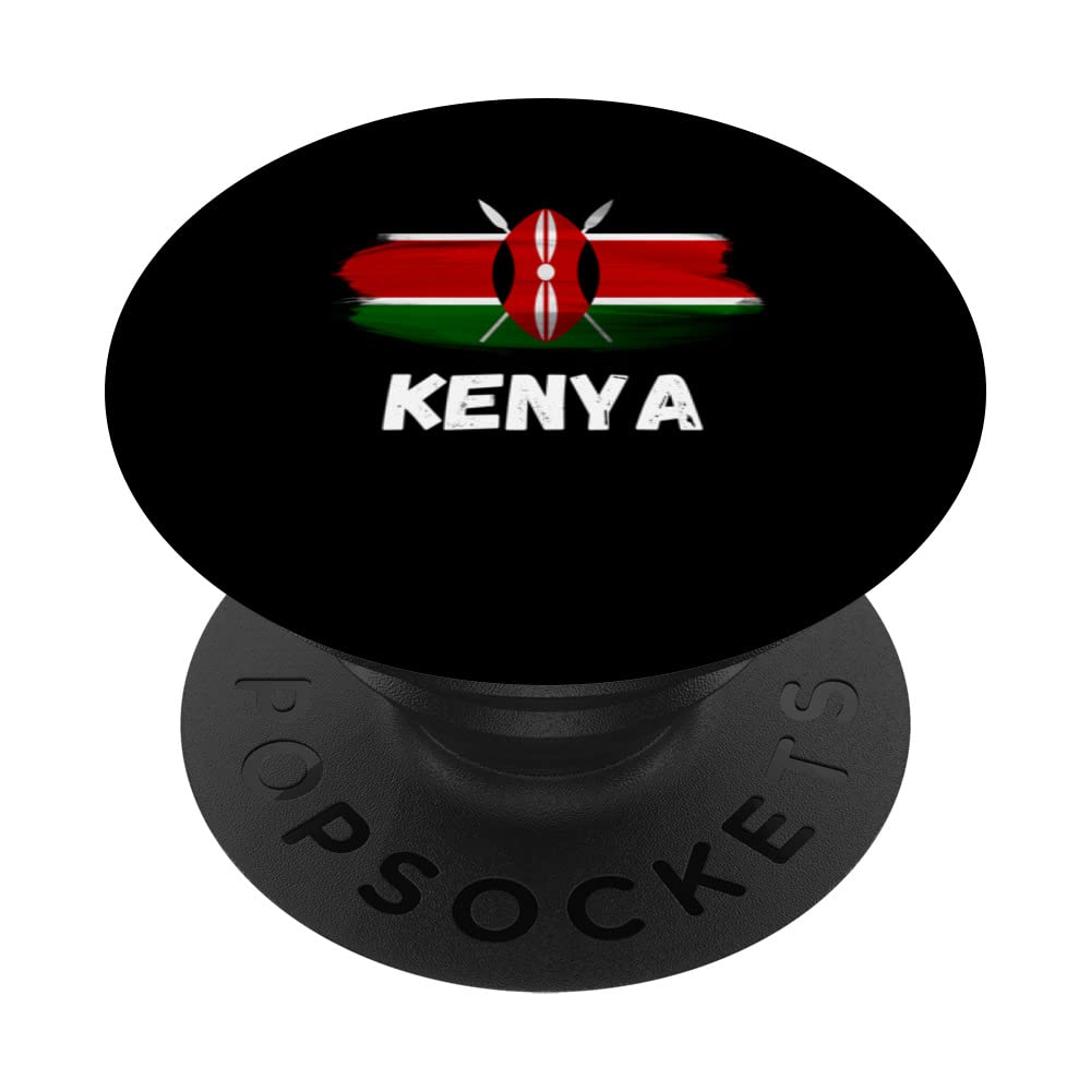 Kenya Flag Pride Retro Kenyan Flag Family Matching PopSockets Swappable PopGrip