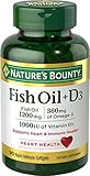Nature's Bounty Fish Oil 1200 mg + Vitamin D3 1000 IU, 90 Softgels (Packaging May Vary)