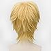 Flovex Short Straight Anime Cosplay Wigs Natural Sexy Costume Party Daily Hair (Blonde 3)