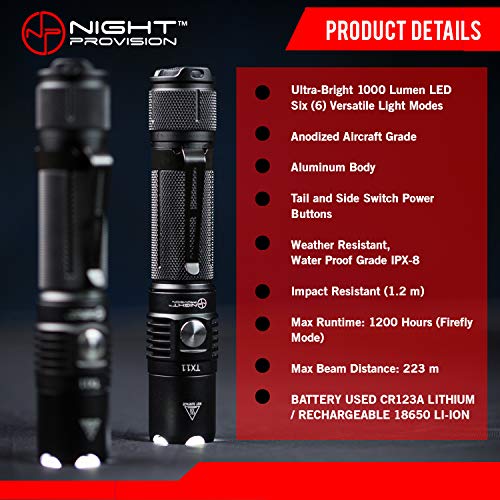 NP NIGHT PROVISION TX11 Tactical Flashlight With Duty Belt Holster Luminus 16... | Australia - View #14