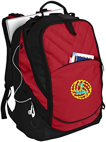 Volleyball Personalized Xcape Computer School Bag Backpack (Chili Red/Black)