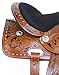 AceRugs Kids Quarter Horse Saddle Teal Pink Black Crystal Show Western Leather Barrel Racer Trail TACK Set Included (Black Inlay, 13″)thumb 4